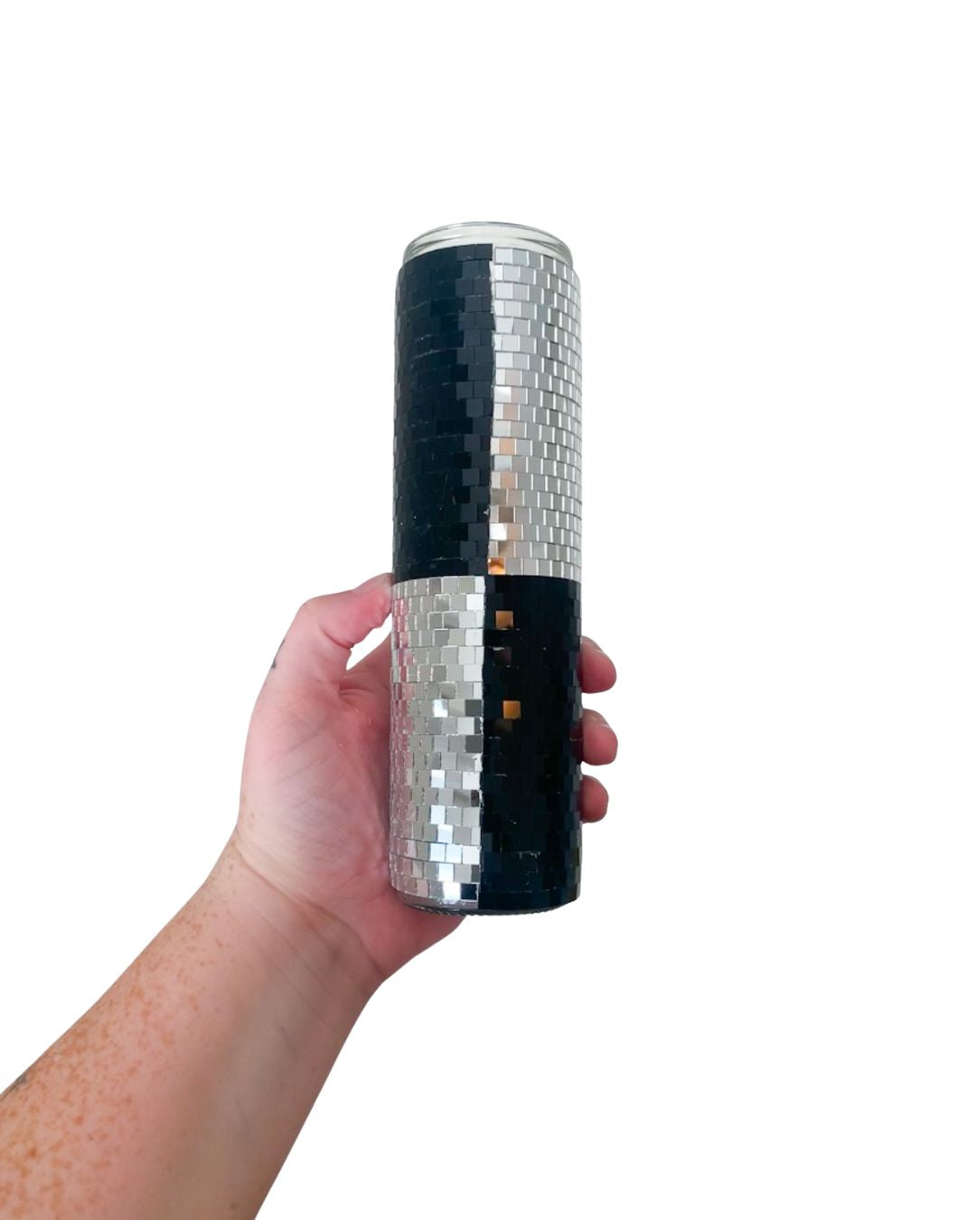 Black and Silver Block Vase
