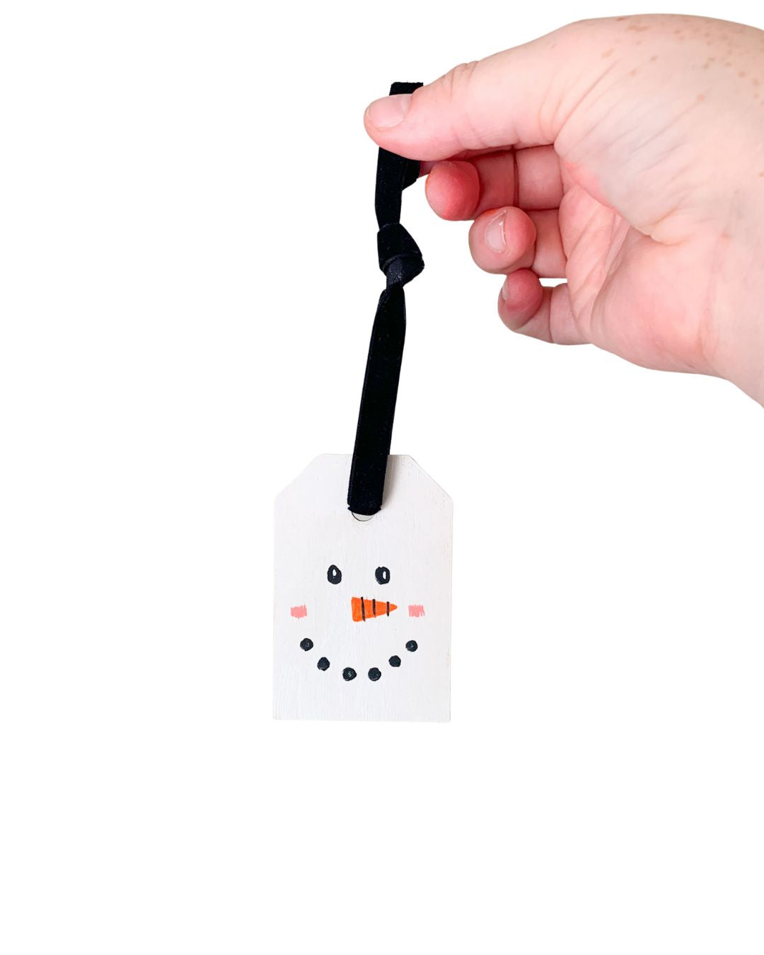 Snowman Wood Tag Ornaments