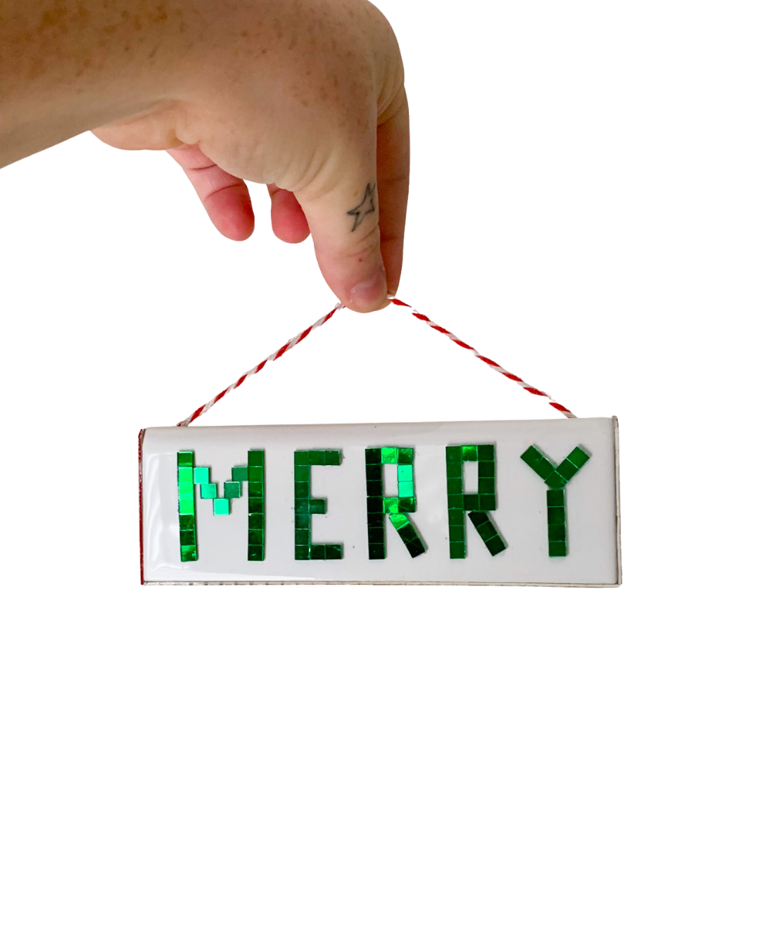 Merry Tile Ornament