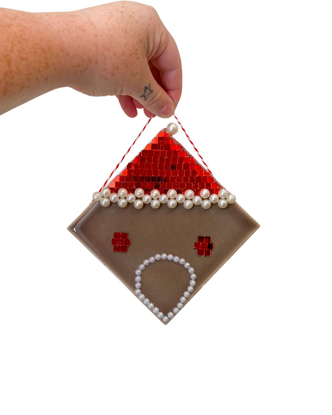 Santa Tile Ornaments