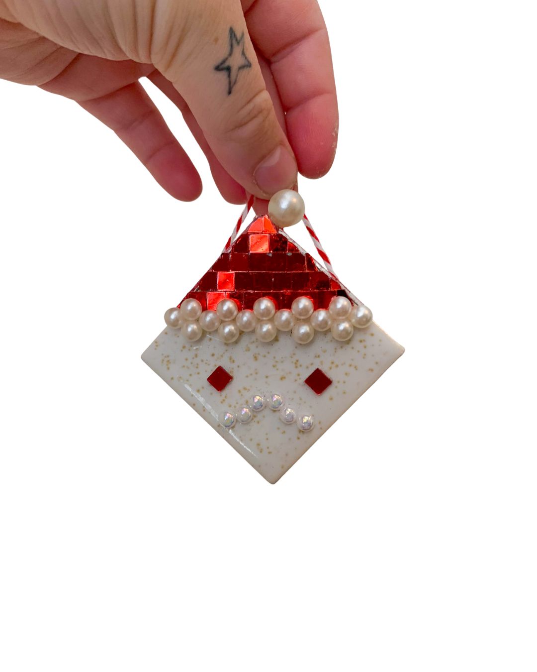 Santa Tile Ornaments