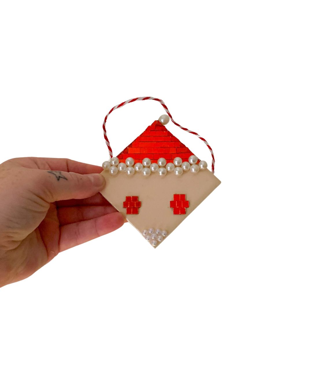 Santa Tile Ornaments